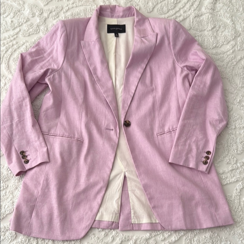 BR - Linen blend Pink Women's Blazer - 14